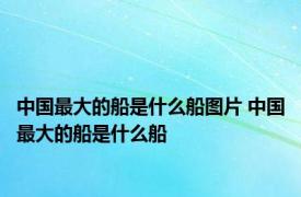 中国最大的船是什么船图片 中国最大的船是什么船