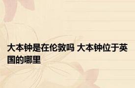 大本钟是在伦敦吗 大本钟位于英国的哪里