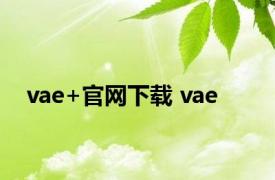 vae+官网下载 vae 