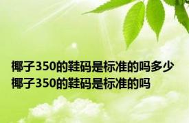 椰子350的鞋码是标准的吗多少 椰子350的鞋码是标准的吗