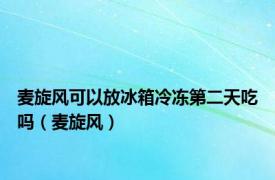 麦旋风可以放冰箱冷冻第二天吃吗（麦旋风）