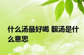 什么汤最好喝 靓汤是什么意思