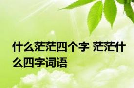 什么茫茫四个字 茫茫什么四字词语