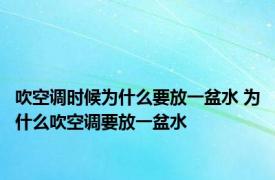 吹空调时候为什么要放一盆水 为什么吹空调要放一盆水