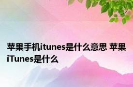 苹果手机itunes是什么意思 苹果iTunes是什么