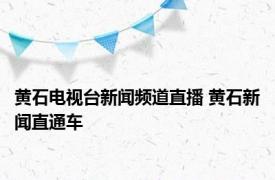 黄石电视台新闻频道直播 黄石新闻直通车 