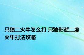 只狼二火牛怎么打 只狼影逝二度火牛打法攻略