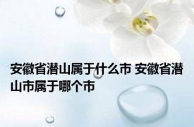 安徽省潜山属于什么市 安徽省潜山市属于哪个市