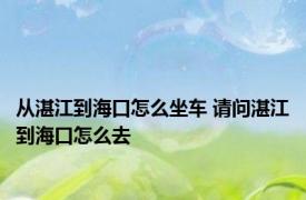 从湛江到海口怎么坐车 请问湛江到海口怎么去