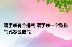 暖手袋有个排气 暖手袋一字型排气孔怎么放气