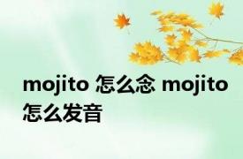 mojito 怎么念 mojito怎么发音