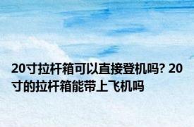 20寸拉杆箱可以直接登机吗? 20寸的拉杆箱能带上飞机吗