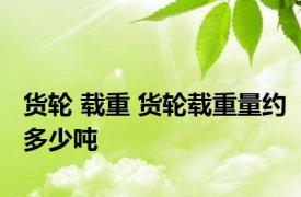 货轮 载重 货轮载重量约多少吨