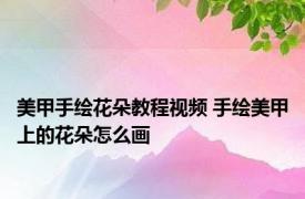 美甲手绘花朵教程视频 手绘美甲上的花朵怎么画