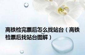 高铁检完票后怎么找站台（高铁检票后找站台图解）