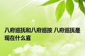 八府巡抚和八府巡按 八府巡抚是现在什么官