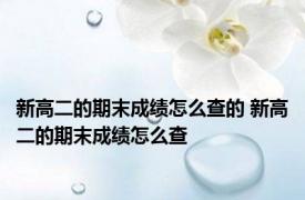 新高二的期末成绩怎么查的 新高二的期末成绩怎么查