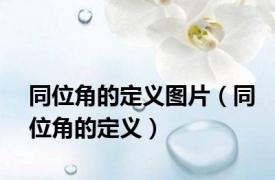 同位角的定义图片（同位角的定义）