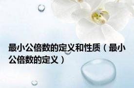 最小公倍数的定义和性质（最小公倍数的定义）