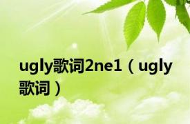 ugly歌词2ne1（ugly 歌词）