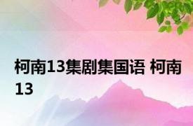 柯南13集剧集国语 柯南13 