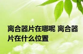 离合器片在哪呢 离合器片在什么位置