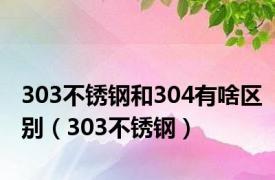 303不锈钢和304有啥区别（303不锈钢）