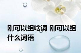 刚可以组啥词 刚可以组什么词语