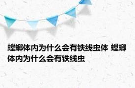 螳螂体内为什么会有铁线虫体 螳螂体内为什么会有铁线虫