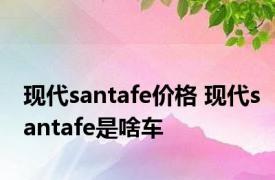 现代santafe价格 现代santafe是啥车