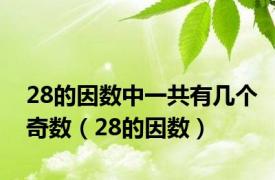 28的因数中一共有几个奇数（28的因数）