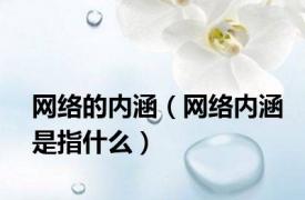 网络的内涵（网络内涵是指什么）