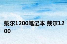 戴尔1200笔记本 戴尔1200 