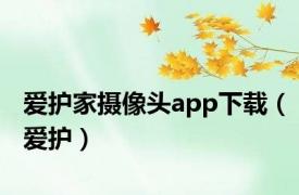 爱护家摄像头app下载（爱护）