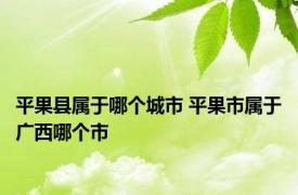 平果县属于哪个城市 平果市属于广西哪个市