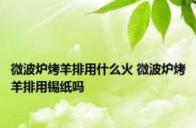 微波炉烤羊排用什么火 微波炉烤羊排用锡纸吗