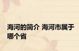 海河的简介 海河市属于哪个省