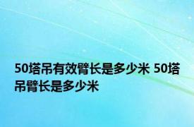 50塔吊有效臂长是多少米 50塔吊臂长是多少米