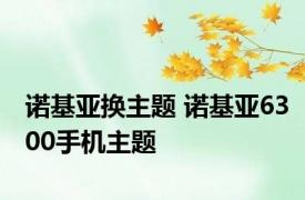 诺基亚换主题 诺基亚6300手机主题 