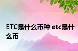 ETC是什么币种 etc是什么币