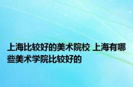 上海比较好的美术院校 上海有哪些美术学院比较好的