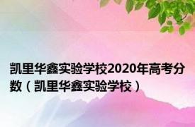 凯里华鑫实验学校2020年高考分数（凯里华鑫实验学校）