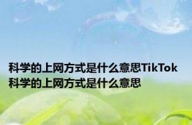 科学的上网方式是什么意思TikTok 科学的上网方式是什么意思