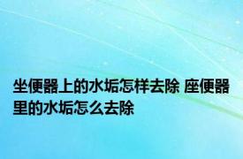 坐便器上的水垢怎样去除 座便器里的水垢怎么去除