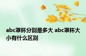 abc罩杯分别是多大 abc罩杯大小有什么区别