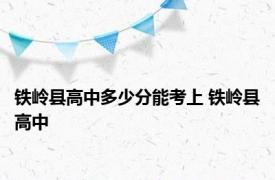 铁岭县高中多少分能考上 铁岭县高中 