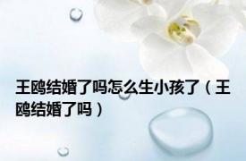 王鸥结婚了吗怎么生小孩了（王鸥结婚了吗）