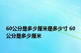 60公分是多少厘米是多少寸 60公分是多少厘米