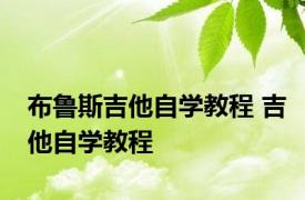 布鲁斯吉他自学教程 吉他自学教程 