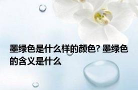 墨绿色是什么样的颜色? 墨绿色的含义是什么